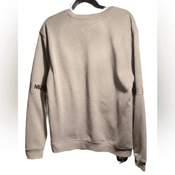 Musium Div grey crew neck casual polycotton blck shorts long sleeve sweatshirt L - Picture 3 of 4